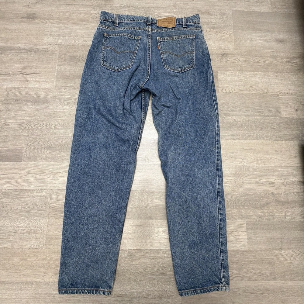 Vintage Levi's 550 Orange Tab Jeans Mens 35x32 USA Relaxed Tapered Medium Wash - Picture 4 of 14